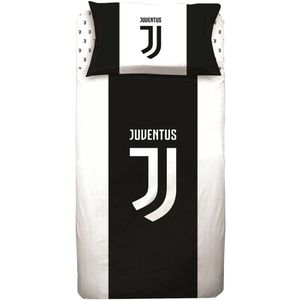 Juventus FC Cotton Crest dekbedovertrekset (Einzelbett) (Wit/zwart)