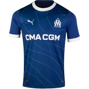 Puma Olympique De Marsella 23/24 Away Short Sleeve T-shirt Blauw 11-12 Years