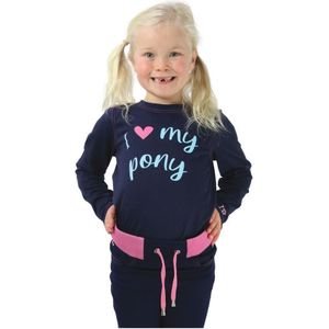 Little Rider Kinderen/Kinderen I Love My Pony Collectie T-shirt met lange mouwen (104) (Marine)