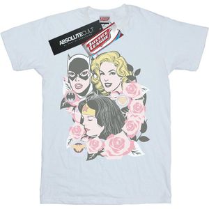 DC Comics Heren Super Powers Bloemen Frame T-Shirt (3XL) (Wit)