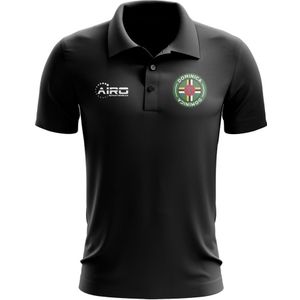 Dominica Football Polo Shirt (Black)