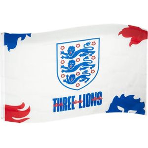England FA 3 Leeuwen Kuif Vlag  (Wit/Donkerblauw/Rood)