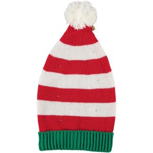 Apollo - Kerstmuts - One Size - Rood/Wit/Groen - Rode kerstmuts - Kerstmuts met lichtjes - Kerstmutsen