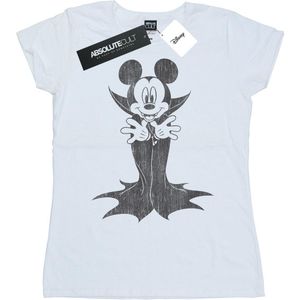 Disney Dames/Dames Mickey Mouse Dracula Katoenen T-Shirt (S) (Wit)