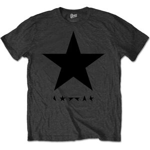 David Bowie Unisex Blackstar T-shirt voor volwassenen (L) (Grijs)