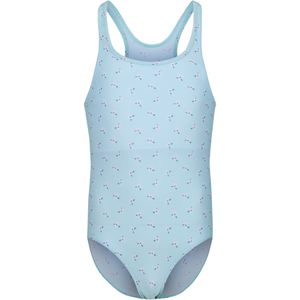 Regatta Meisjes Katrisse Ditsy Print One Piece Zwempak (104) (Aqua Blauw)