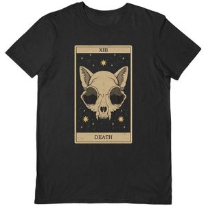 Thiago Correa Unisex volwassen Dood Tarot T-Shirt (XL) (Zwart)