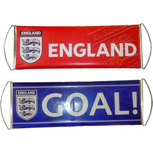 England Officiële Fanbana Voetbal Banner  (Rood/Blauw)