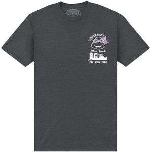 TMNT Unisex Volwassen 5 Sterren Vintage T-Shirt (M) (Donkere Heide)