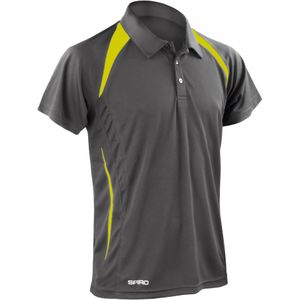 Spiro Heren Sport Team Spirit Performance Polo Shirt (Large) (Grijs/Kalk)