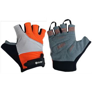 BIKE GelPro Fingerless Cycling Gloves - Lightweight Grip and Protection - Flouro Orange