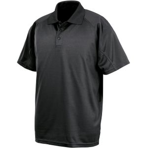 Spiro Unisex Volwassenen Impact Performance Aircool Polo Shirt (2XS) (Zwart)