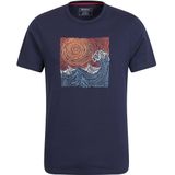 Mountain Warehouse Heren Tidal Wave Organisch Katoenen T-shirt (S) (Marine)