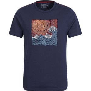 Mountain Warehouse Heren Tidal Wave Organisch Katoenen T-shirt (S) (Marine)
