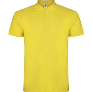 Roly Heren Ster Poloshirt met Korte Mouwen (XL) (Geel)