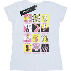 Disney Dames/Dames Tinkerbell vierkantjes katoen T-shirt (XL) (Wit)