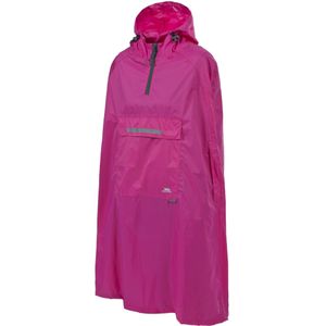 Trespass - Unisex Qikpac Waterdichte Opbergbare Poncho met Capuchon (S) (Paars)