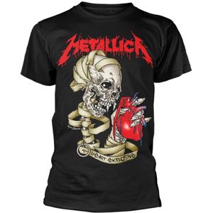 Metallica Unisex hart explosief T-shirt voor volwassenen (XL) (Zwart)