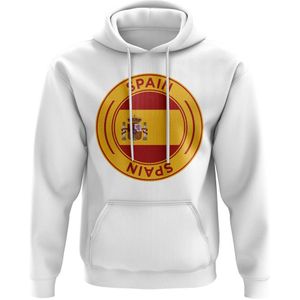 Spain Football Badge Hoodie (White)