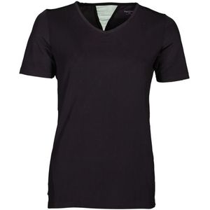 Fitness shirt s/sl v-neck dames zwart maat XXL