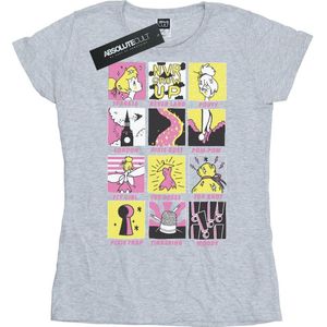 Disney Dames/Dames Tinkerbell vierkantjes katoen T-shirt (M) (Sportgrijs)