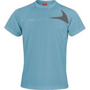 Spiro Heren Sport Dash Performance Training Shirt (Xlarge) (Aqua/Grijs)