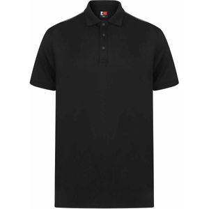 Finden & Hales Volwassenen Unisex Contrastpaneel Pique Polo Shirt (S) (Zwart/Gunmetaal)