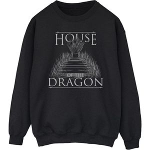Game Of Thrones: House Of The Dragon Heren Troon Tekst Sweatshirt (4XL) (Zwart)