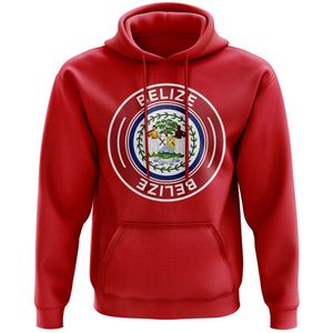 Belize Football Badge Hoodie (Red)