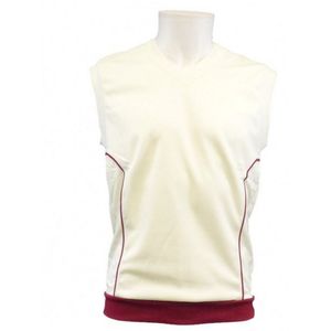 Carta Sport Unisex Volwassenen Fleece Cricket Vest (L) (Wit/Karoen)