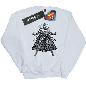 DC Comics Jongens Superman Vader van Staal Sweatshirt (116) (Wit)
