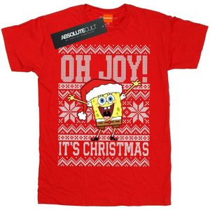 SpongeBob SquarePants Meisjes Oh Joy! Kerst Katoenen T-Shirt (140-146) (Rood)