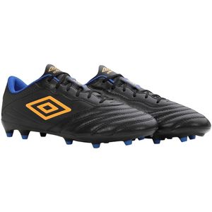 Umbro Heren Tocco III Club Lederen Voetbalschoenen (42 EU) (Zwart/Vermiljoen Oranje/Diep Surfen)