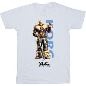 Marvel Heren Thor Liefde en Donder Korg Wave T-Shirt (3XL) (Wit)
