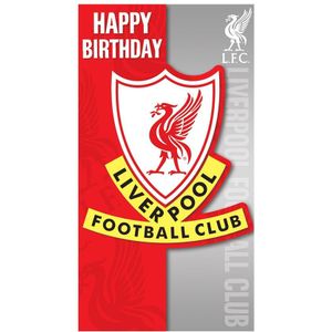 Liverpool FC Crest Verjaardagskaart  (Rood/Grijs/Wit)