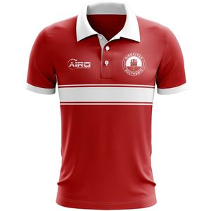 Gibraltar Concept Stripe Polo Shirt (Red)