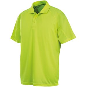 Spiro Unisex Volwassenen Impact Performance Aircool Polo Shirt (2XS) (Flo Geel)