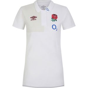 Umbro Dames/Dames 23/24 Engeland Rugby CVC Poloshirt (44 DE) (Briljant wit/mistige dauw)