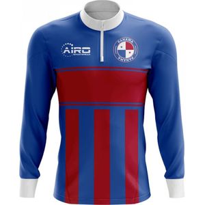 Panama Concept Football Half Zip Midlayer Top (Blue-Red)