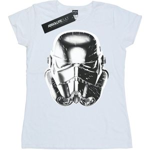 Star Wars Dames/Dames Stormtrooper Warp Speed Helm Katoenen T-Shirt (XXL) (Wit)