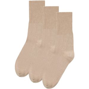 Apollo - Modal antipress sokken - Zand - Maat 43/46 - Diabetes sokken - Naadloze sokken - Diabetes sokken heren - Sokken zonder elastiek