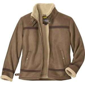 Atlas For Men Mens Faux Suede Sherpa Lined Padded Jacket