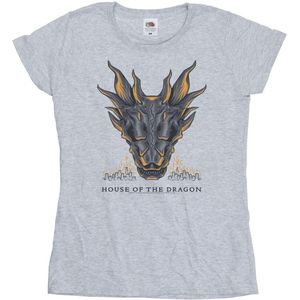 Game Of Thrones: House Of The Dragon Dames/Dames Drakenvlammen Katoenen T-Shirt (L) (Sportgrijs)