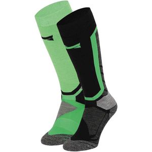 Xtreme - Snowboard sokken Unisex - Multi groen - 35/38 - 2-Paar - Skisokken