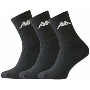 Kappa - Trisper Tennis Sock 3 pack - Zwarte Sok - 39 - 42