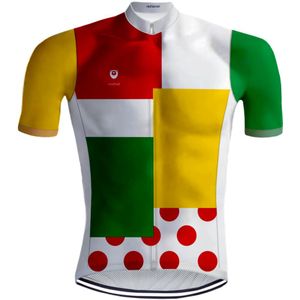 Retro Wielershirt Lapjestrui Veelkleurig - REDTED (XXL)