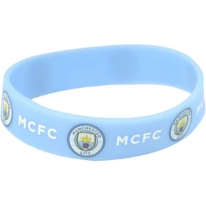 Manchester City FC Officiële Voetbal Siliconen Polsband  (Lichtblauw)