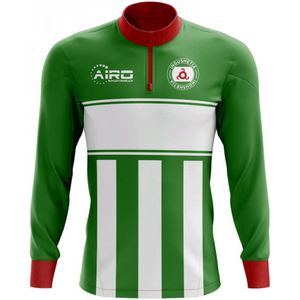Ingushetia Concept Football Half Zip Midlayer Top (Green-White)