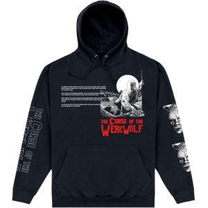 Horror Line Unisex The Curse Of The Werewolf Graphic Print Hoodie voor volwassenen (L) (Zwart)