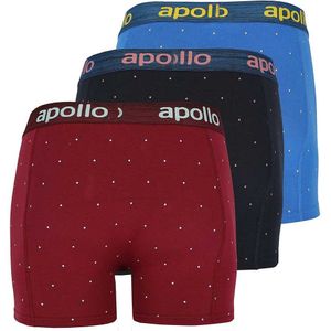 Apollo - Boxershort heren ocean dots - 3-Pack - Maat M - Heren boxershort - Ondergoed heren - boxershort multipack - Boxershorts heren